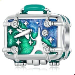 925 Stering Silver Charm Space tralvel case, Imagination